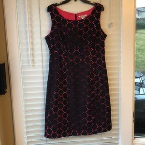 Watermelon and black cotton sheath